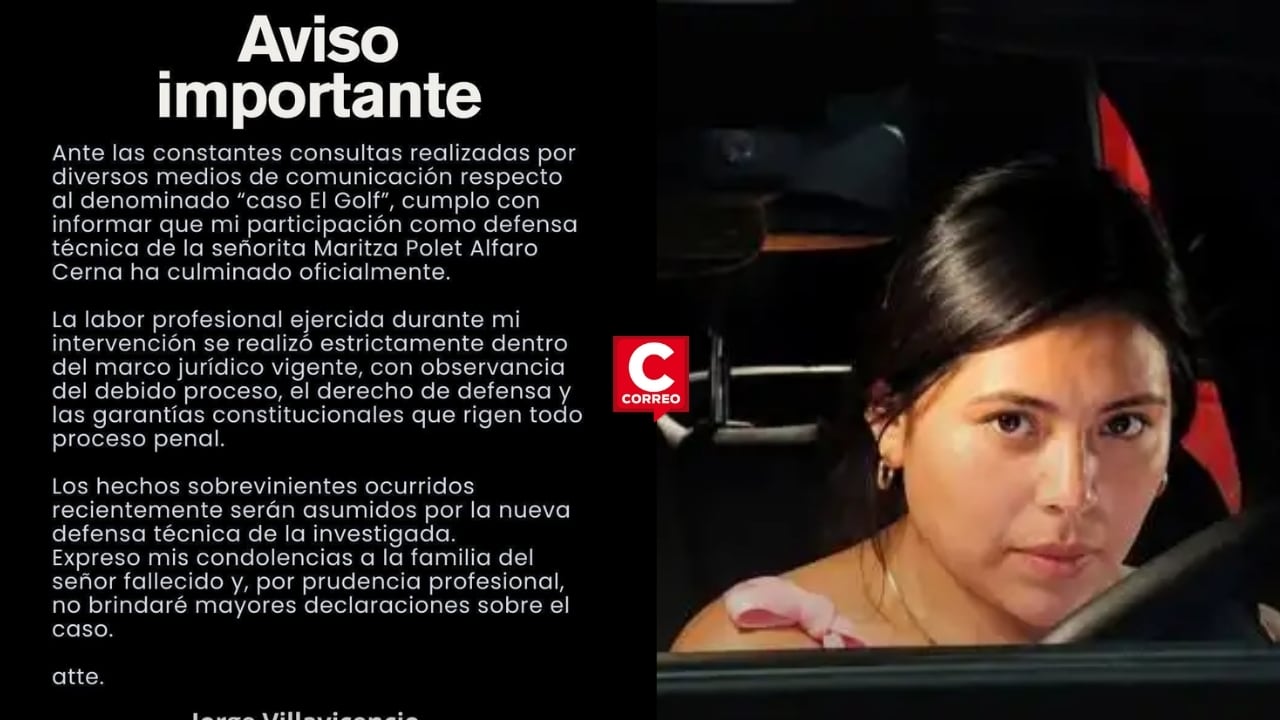 Trujillo: abogado de Maricsa Alfaro renuncia a su defensa tras muerte de vigilante atropellado. Composición: Diario Correo.