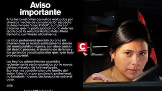 Trujillo: abogado de Maricsa Alfaro renuncia a su defensa tras muerte de vigilante atropellado