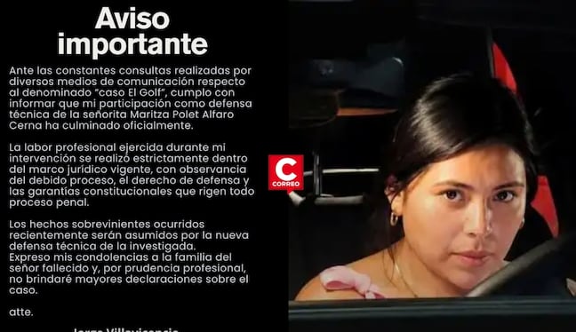 Trujillo: abogado de Maricsa Alfaro renuncia a su defensa tras muerte de vigilante atropellado. Composición: Diario Correo.