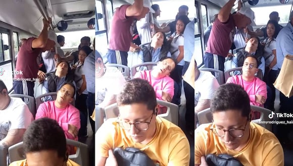 El hombre trató de despertar al otro pasajero. (Foto: composición EC)