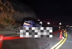 Cuatro muertos y un herido en choque entre camión y taxi en la Panamericana Sur