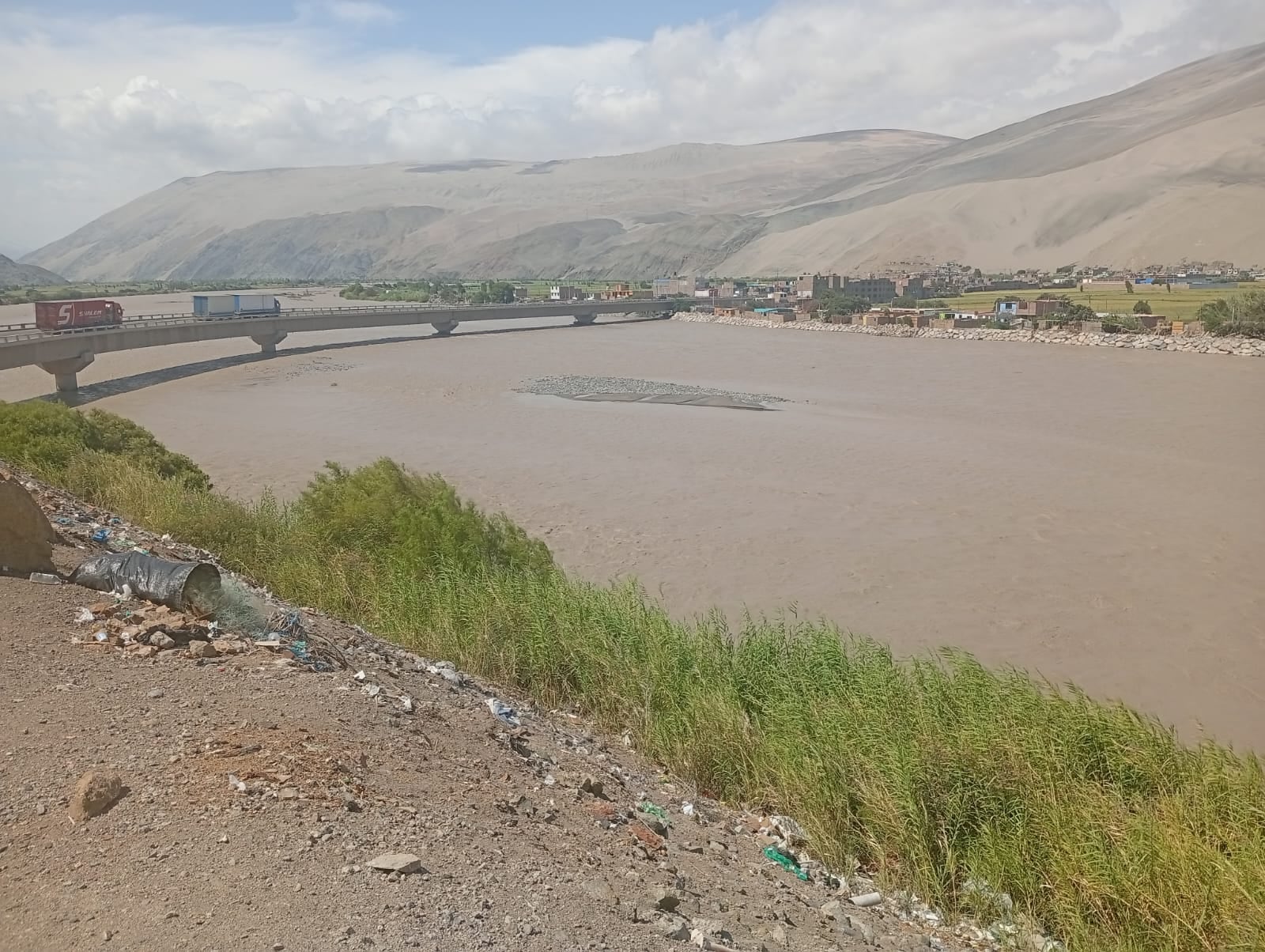 Arequipa: Caudal del río Ocoña supera los 900 m3 e inunda cultivos de arroz (Foto: Difusión)