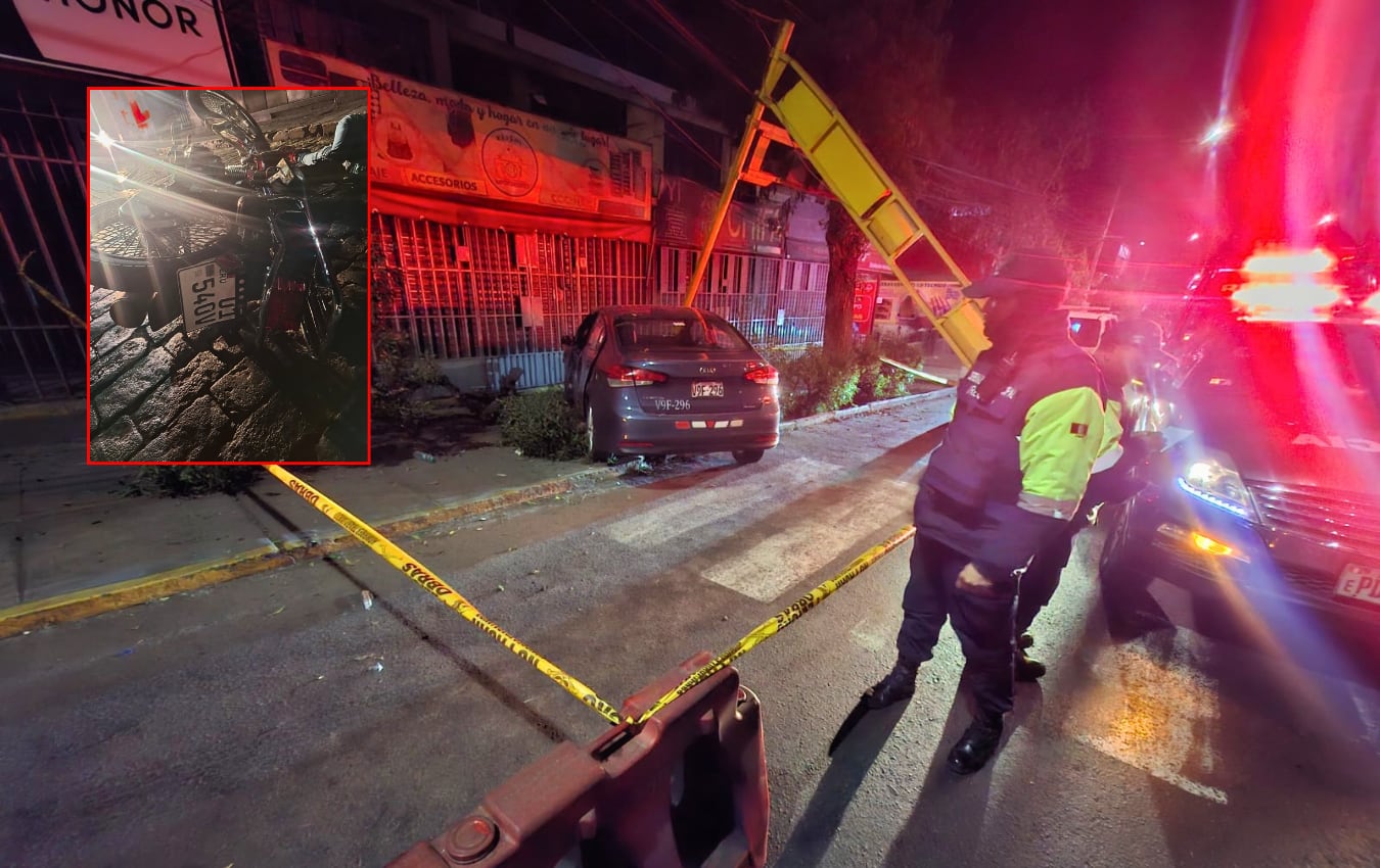 Accidente de tránsito en el Cercado de Arequipa deja un muerto. Foto: Serenazgo Arequipa.