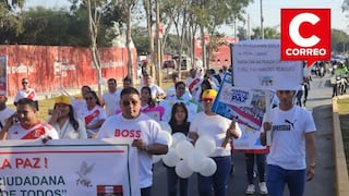 Juntas Vecinales marchan por la paz y la seguridad en las calles de Ica