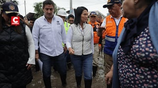 Keiko Fujimori evalúa declarar en emergencia distritos de Lima afectados por lluvias