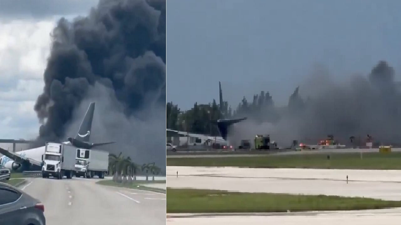 El aeropuerto de Miami informó en X de que la aeronave quedó inmovilizada. (EFE)