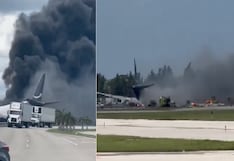 EE.UU.: Un avión de carga de Amazon se estrella en el aeropuerto de Miami
