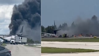 EE.UU.: Un avión de carga de Amazon se estrella en el aeropuerto de Miami