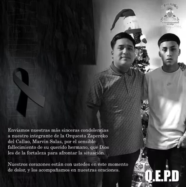 Orquesta Zaperoko envía condolencias tras la muerte del hermano menor de su cantante.