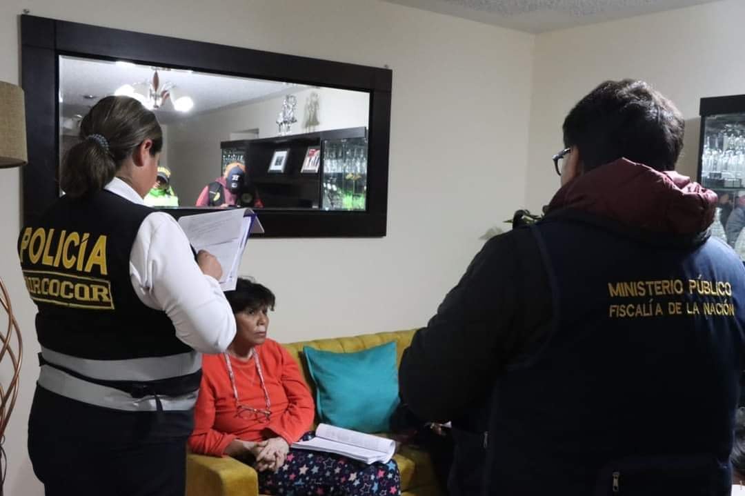 Intervención policial en vivienda. Foto: cortesía.