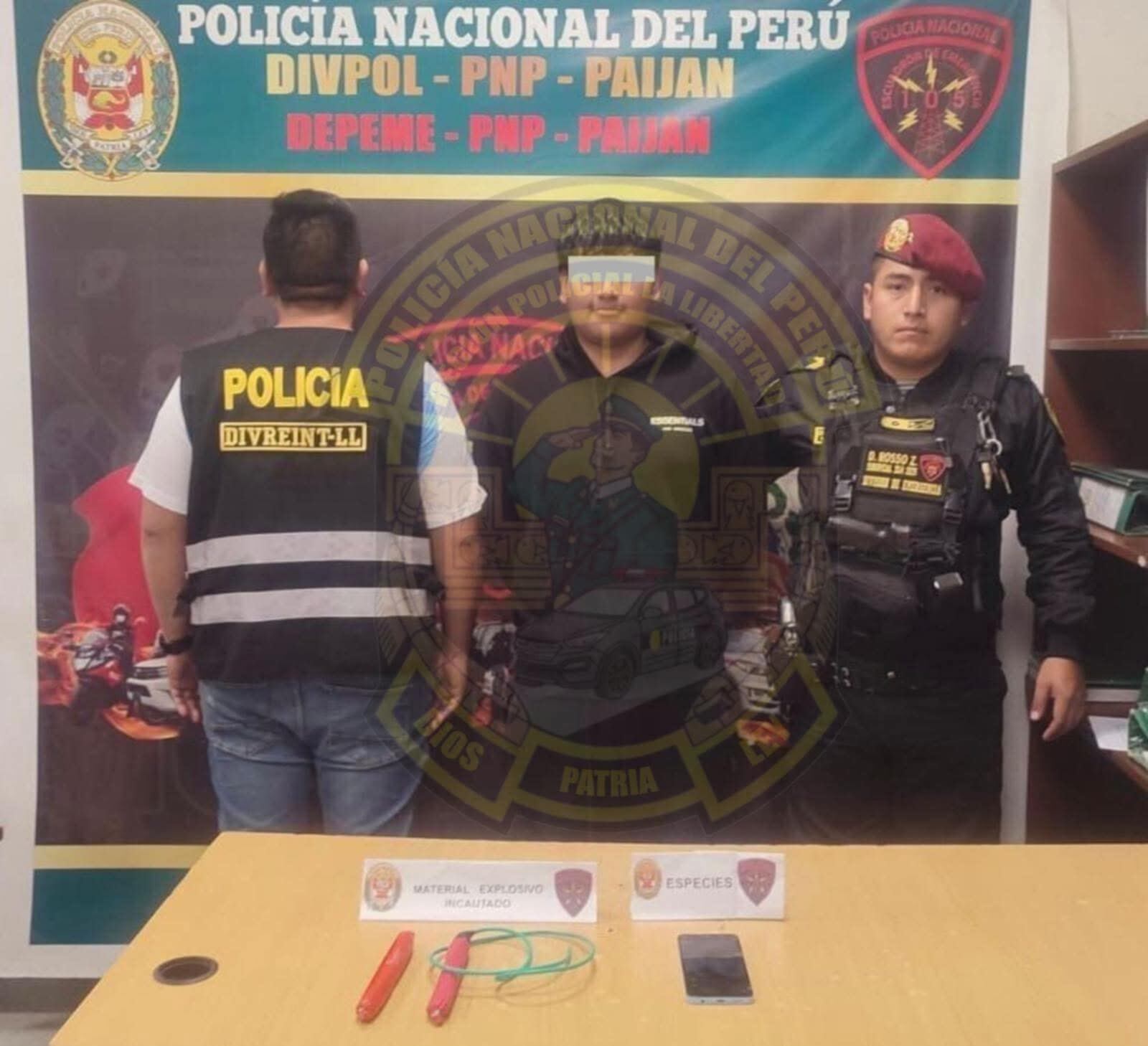 Según la Policía, el sospechoso sería integrante de la banda delincuencial “Alianza del Valle”, que está implicada en casos de extorsión en Paiján.