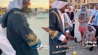 Argentinos y brasileños son asustados por hinchas mexicanos vestidos de qatarís en el Mundial Qatar 2022