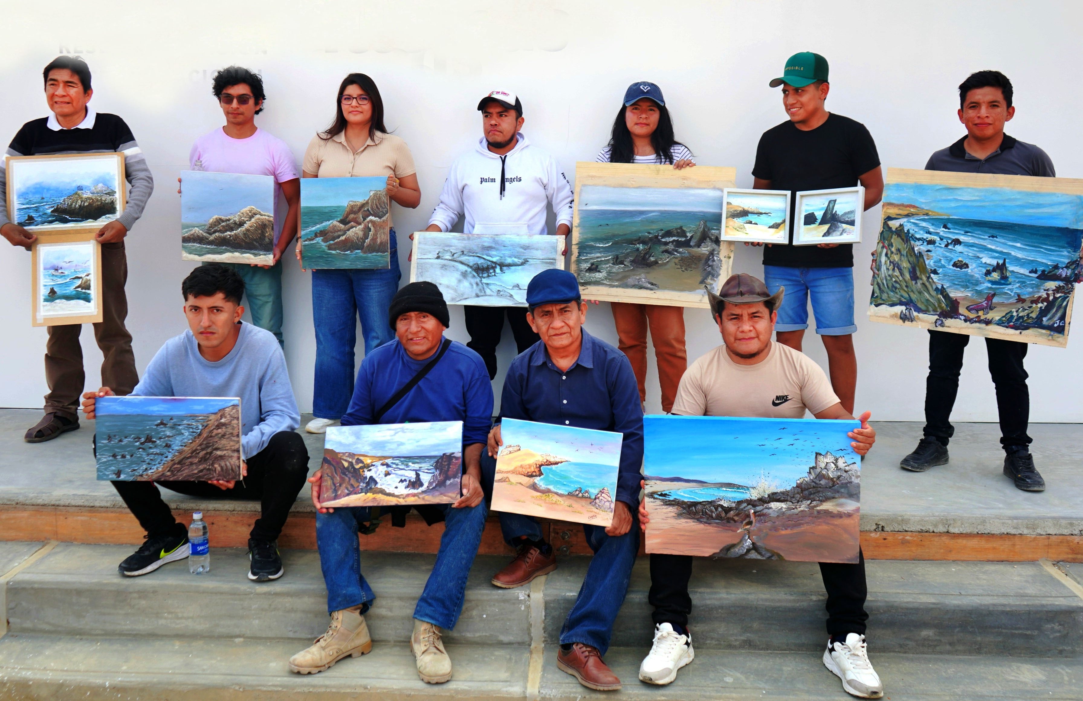 En el nacimiento de la Asociación Cultural “Sec Yurac”, artistas pintan inigualable paisaje.