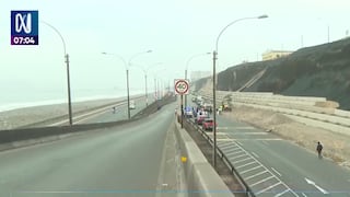 Cierran tramo de la Costa Verde en Callao por daños en la vía