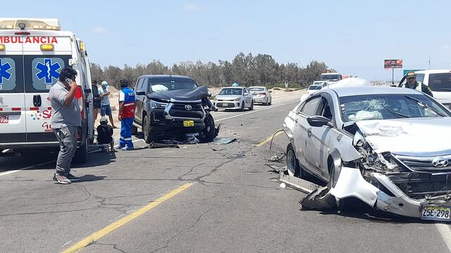 Tacna: Choque entre cuatro vehículos deja un herido y cuantiosos daños