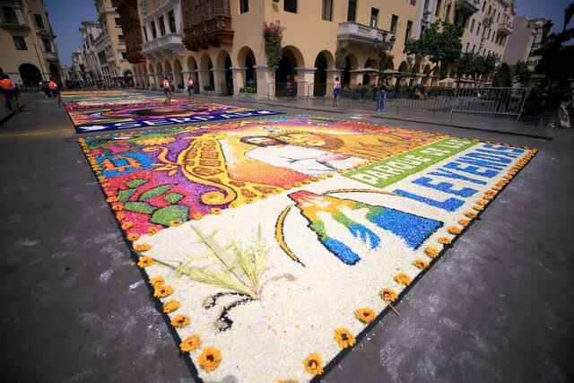 Lima celebró concurso de alfombras florales por Semana Santa (Fotos: César Bueno/GEC)