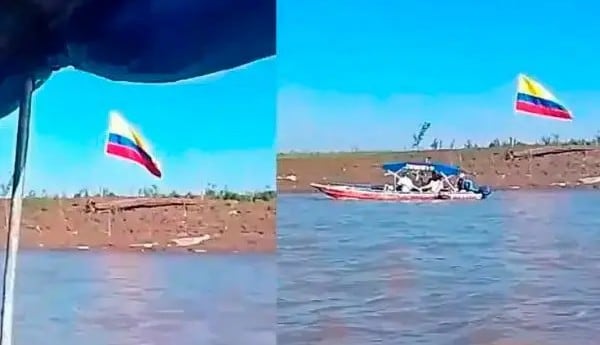 En nuevo acto hostil hacia el Perú, colombianos colocaron su bandera en la isla Chinería. Efectivos de la Policía Nacional del Perú retiraron la bandera extranjera de suelo patrio.
