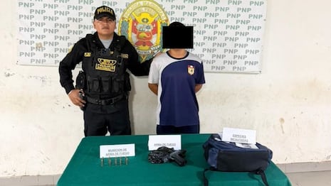 La Libertad: Escolar guardaba un arma en una mochila