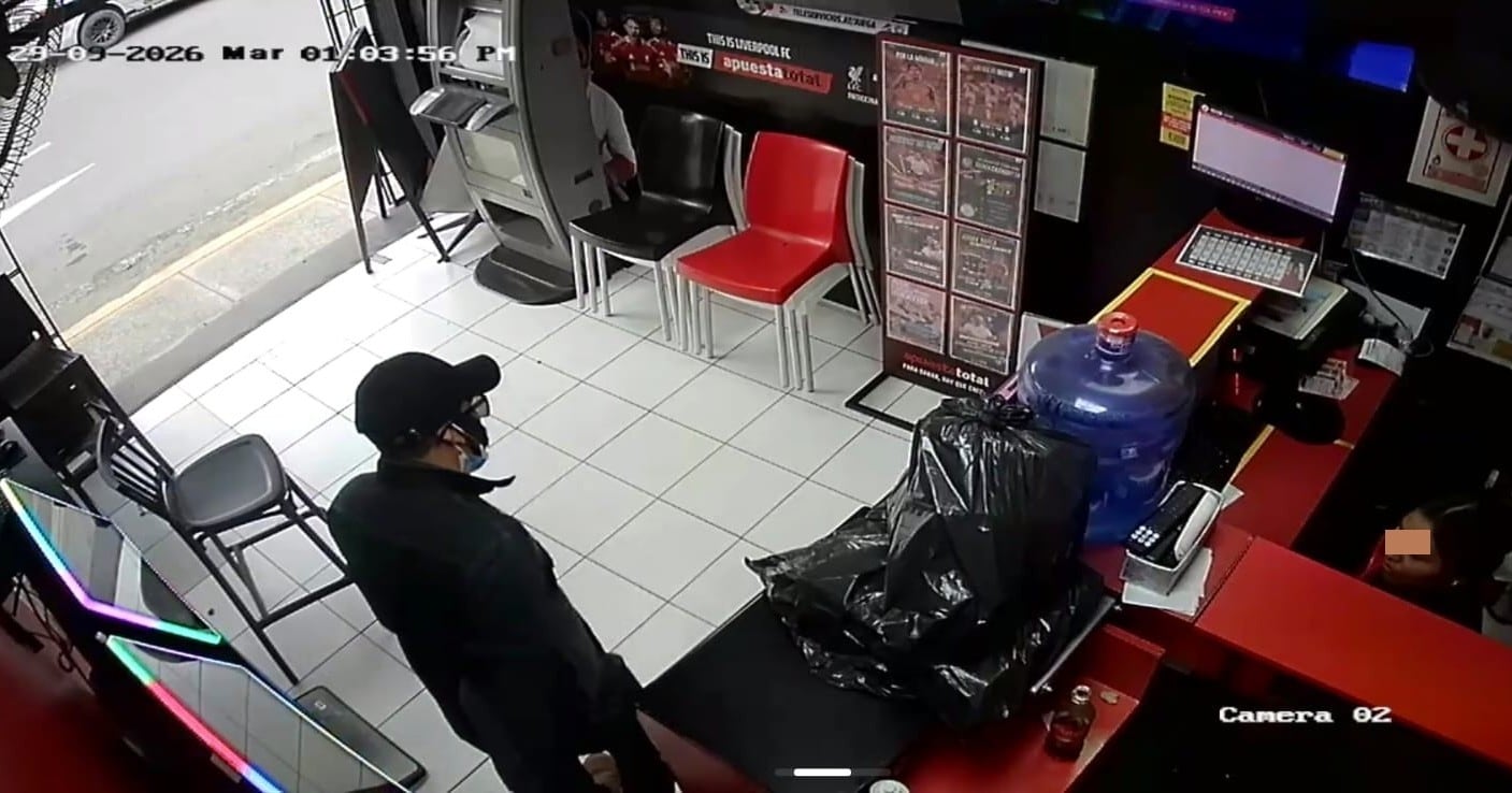 Cámara de vigilancia registró la actuación de delincuente