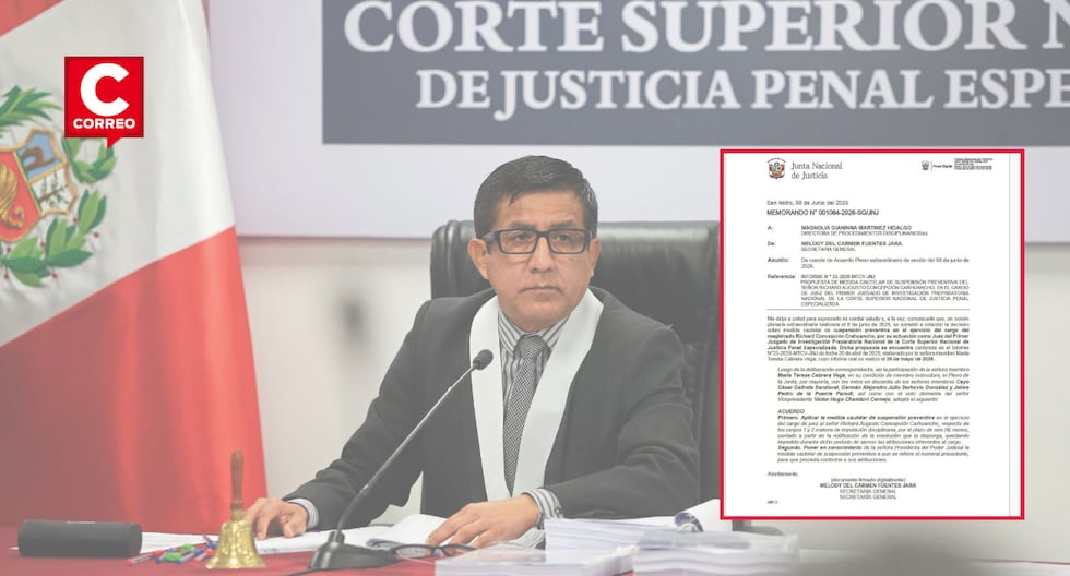 JNJ suspende al juez Concepción Carhuancho