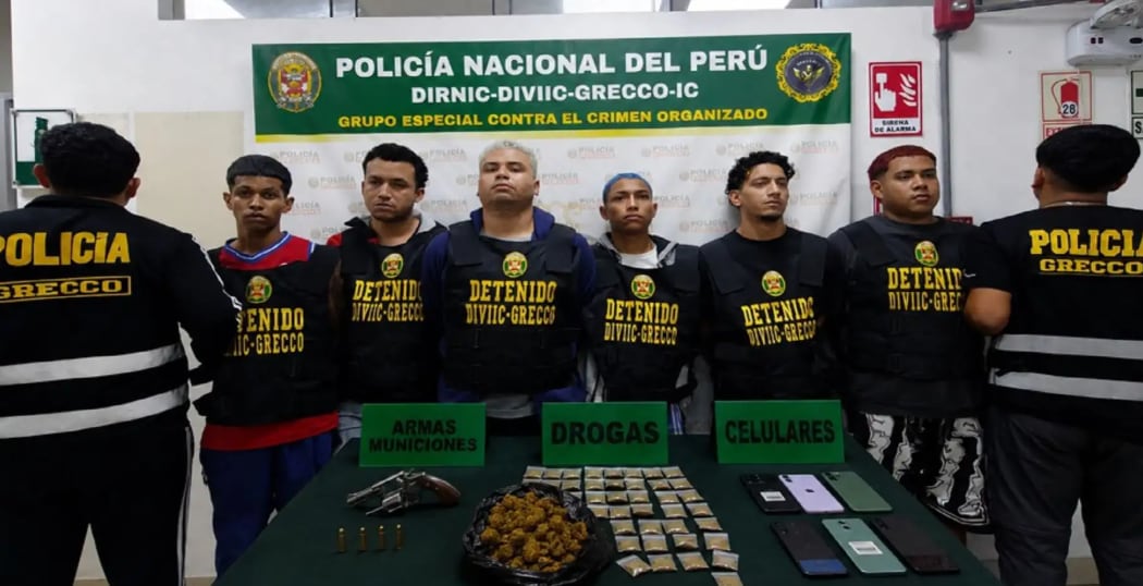 Seis ciudadanos extranjeros fueron detenidos durante un operativo contra una organización investigada por extorsión y microcomercialización de drogas. FOTO: ANDINA