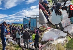 Puno: Camión cargado de mercadería de contrabando se despista