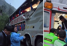 Roca cae sobre bus interprovincial y deja fallecidos y varios heridos en Pasco