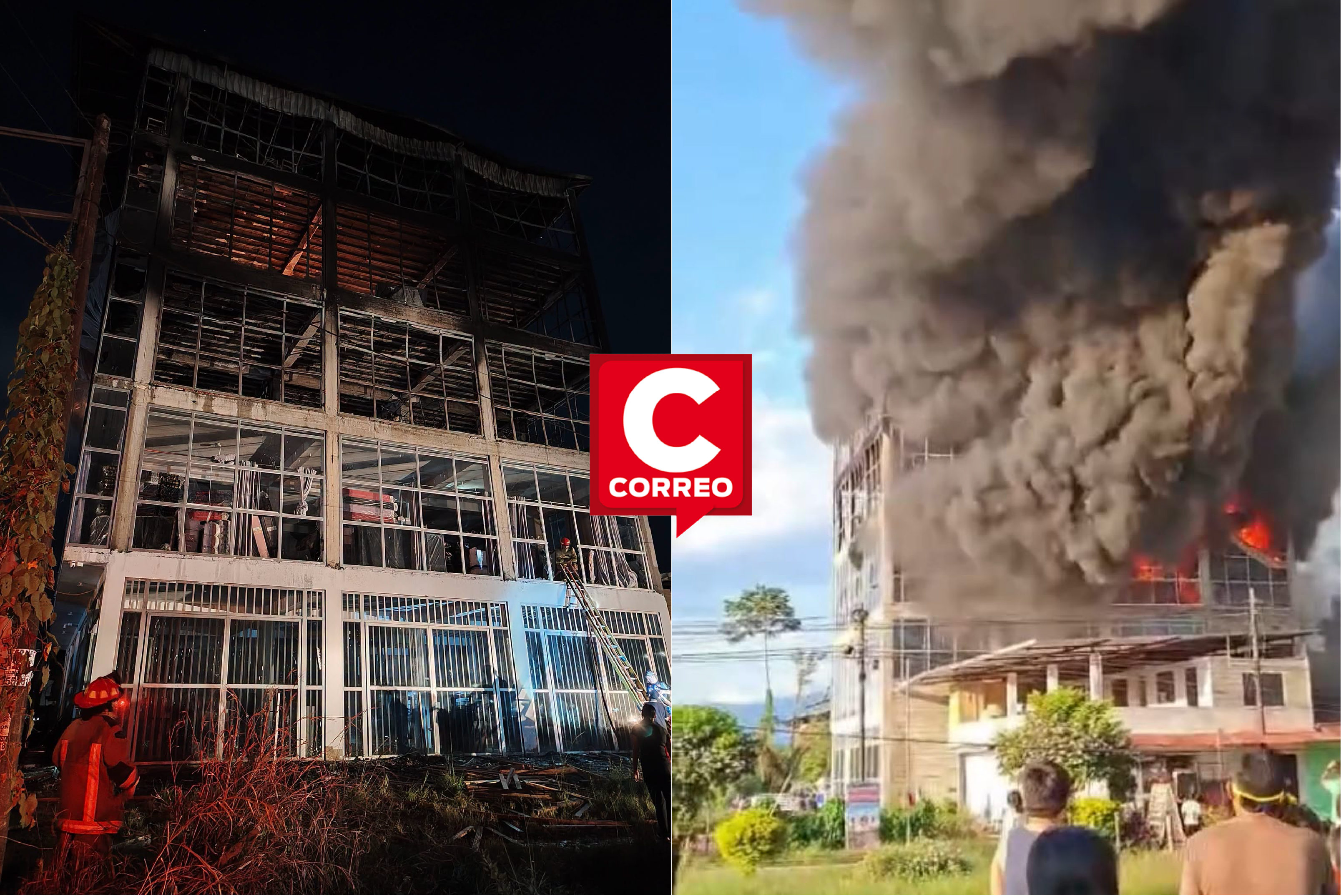 Huánuco: incendio destruye gran parte de tienda de artefactos en Naranjillo (video)