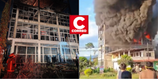 Huánuco: incendio destruye gran parte de tienda de artefactos en Naranjillo (video)