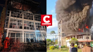 Huánuco: incendio destruye gran parte de tienda de artefactos en Naranjillo (video)