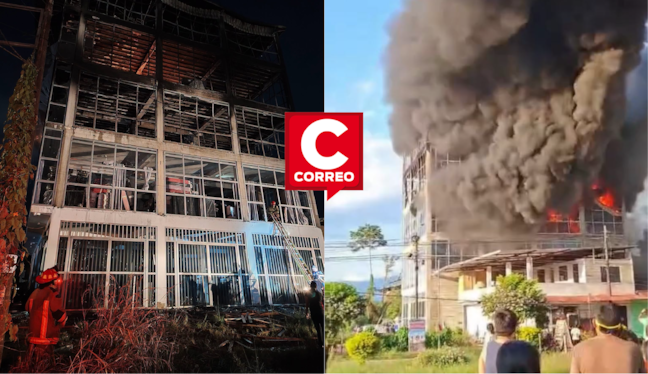 Huánuco: incendio destruye gran parte de tienda de artefactos en Naranjillo (video)