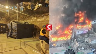 Independencia: damnificados por incendio pasaron la noche en carpas tras perder sus viviendas