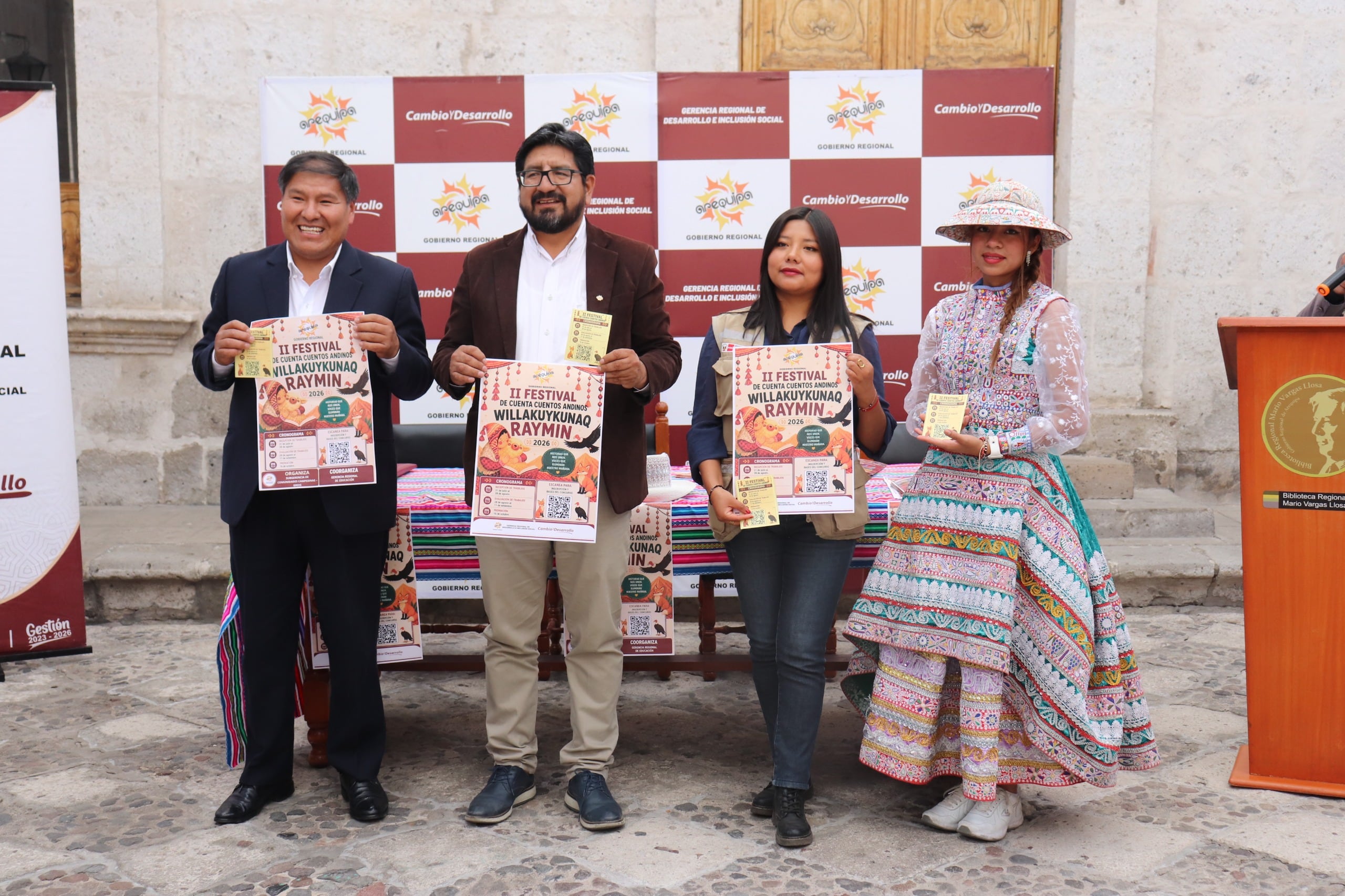 Subgerencia de Comunidades Campesinas organiza el II Festival de cuenta cuentos andinos Willakuykunaq Raymin 2026 en Arequipa (Foto; Gerencia de Desarrollo Social)