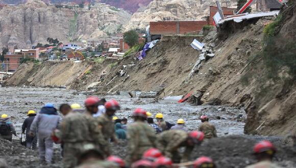 Familias damnificadas y casas afectadas en ocho de las nueve regiones bolivianas durante la época de lluvias. EFE/ Luis Gandarillas