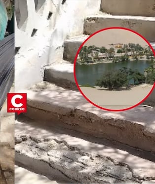 Ica: vecinos denuncian abandono y deterioro de infraestructuras en la Huacachina. Composición: Diario Correo.