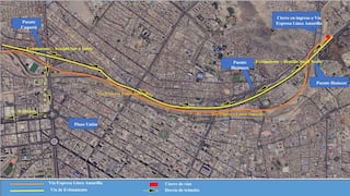 Cierre total del ingreso hacia la vía expresa Línea Amarilla este domingo: Conoce el horario