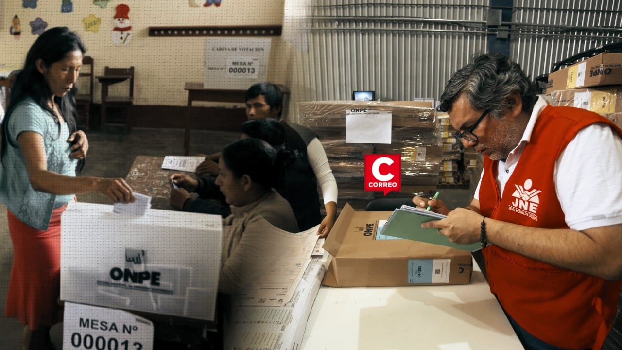 Elecciones 2026: JNE elaborará informe luego de inspección en almacén de la ONPE en Lurín. Composición: Diario Correo.