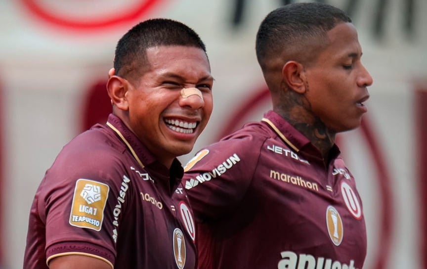 Edison Flores se lució con un doblete ante Juan Pablo II. (Foto: Captura)