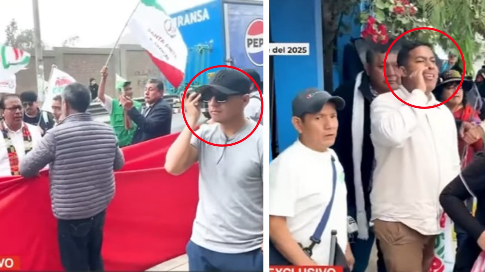 Trabajadores del despacho de Roberto Sánchez captados realizando actividades ajenas al Congreso. Foto: Captura de pantalla Cuarto Poder.