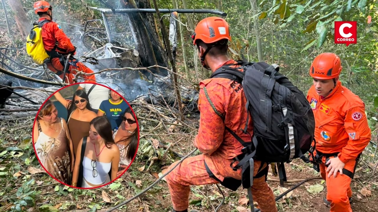 Brasil: tres integrantes de una familia colombiana mueren en accidente de helicóptero en la Floresta de Tijuca. Composición: Diario Correo.