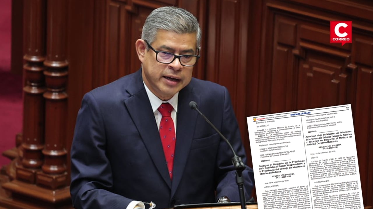 Luis Galarreta quedará a cargo de la Presidencia del Perú durante viaje de Keiko Fujimori a EE. UU. Composición: Diario Correo.