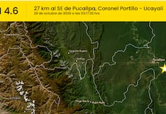 Sismo de magnitud 4.6 sacudió Pucallpa hoy, 29 de octubre: epicentro en Ucayali