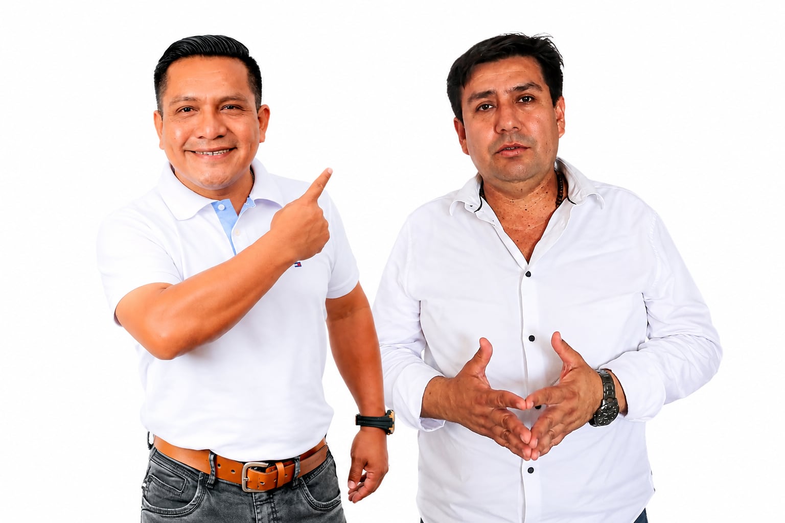Los candidatos a Veintiséis de Octubre José Anibal Zapata y Darwin García son cuestionados.