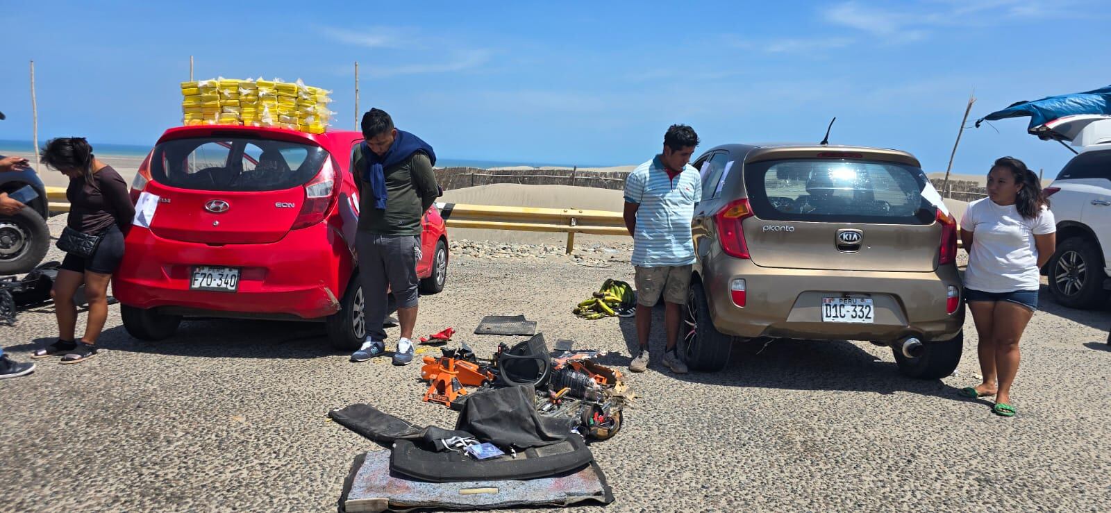 Detenidos por transportar droga. Foto: difusión.