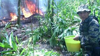 Antidrogas destruye tres laboratorios de PBC en Huánuco