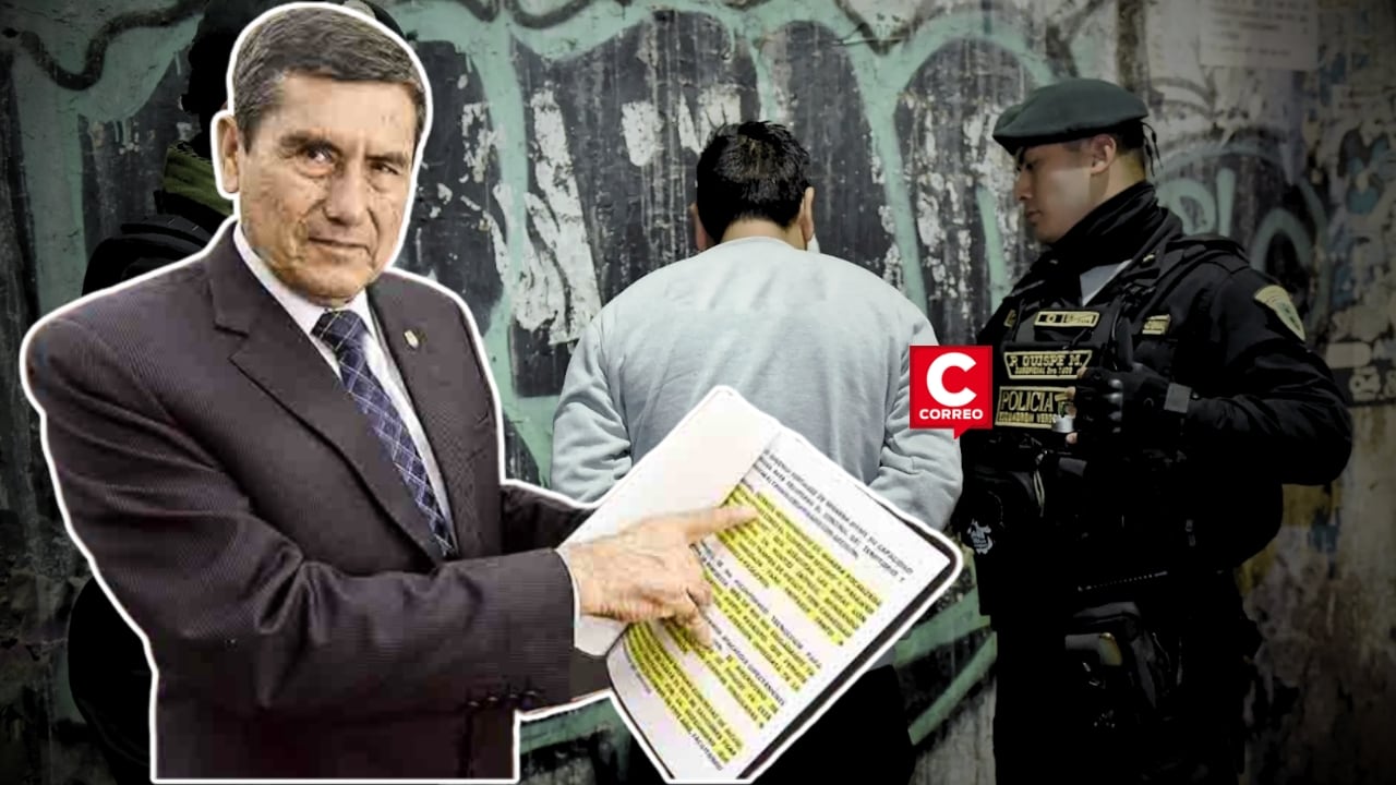 Luis Arroyo plantea endurecer penas contra extorsionadores y anuncia inversión en inteligencia policial. Composición: Diario Correo.