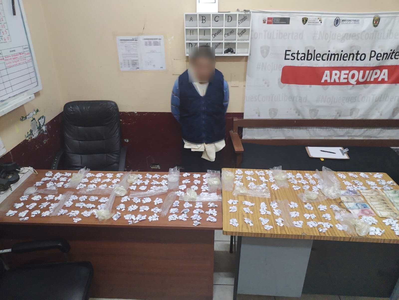 Interno vendía 1625 “ketes” de PBC en el penal de Socabaya en Arequipa (Foto: PNP)