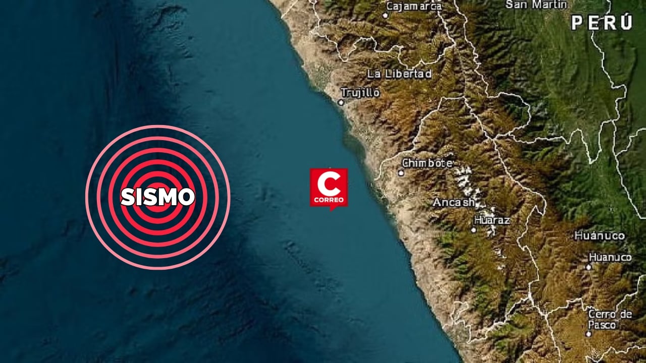 Chimbote: nuevo movimiento telúrico 5.1 mantiene en vigilancia el Cinturón de Fuego. Composición: Diario Correo.