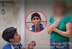 Ladrón pide perdón llorando a mujer que asaltó y tiró al suelo, en La Victoria