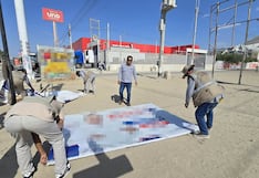 Piura: Retiran propaganda electoral instalada de forma indebida en el distrito Veintiséis de Octubre